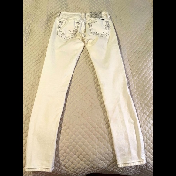 Miss Me Denim - White Miss Me Skinny Jeans - 26